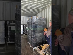 The manhole covers have been safely loaded to ensure that they will not be damaged during transporta