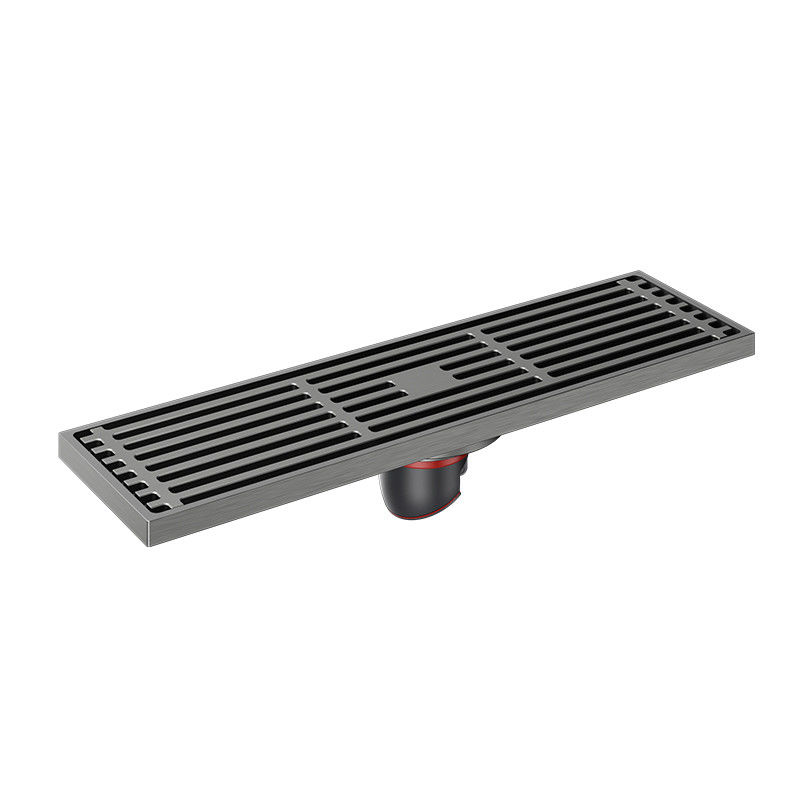 Anti Odor Tile Insert Strip Drain , Rectangular Brass Shower Grate Drain