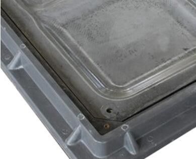 Vergrendelbaar met sleutel SMC Manhole Covers Zwart Corrosiebestendig Chemisch en roestbestendig