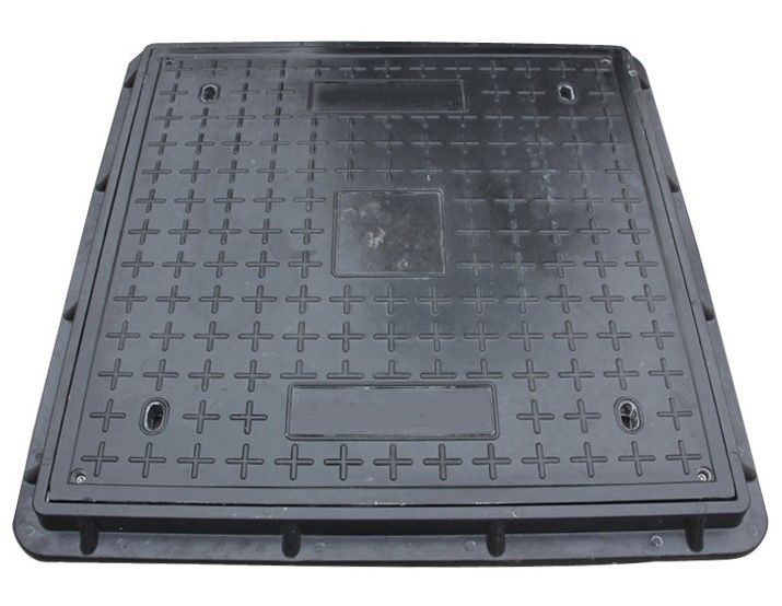 Vergrendelbaar met sleutel SMC Manhole Covers Zwart Corrosiebestendig Chemisch en roestbestendig