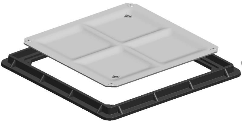 EN124 Certified SMC Manhole Cover with Anti-Slip Surface -40°C to 150°C