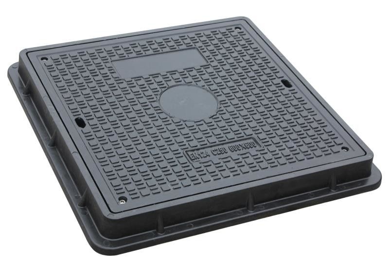 Composite Resin BMC / SMC / FRP Square Manhole Cover En124 With Different Color