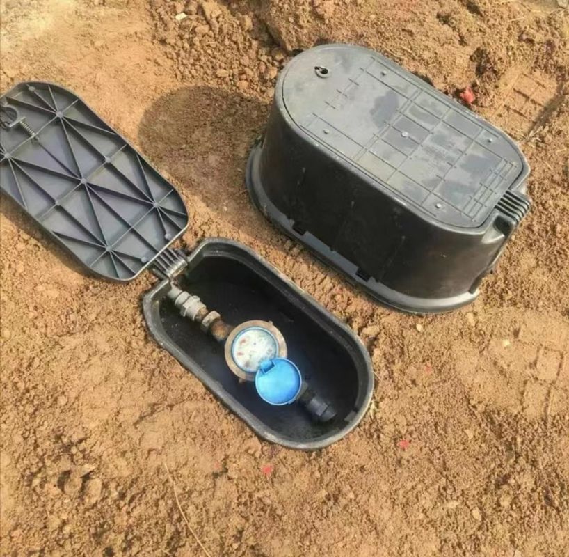 Water Meter Box WMB-03 Square Underground EN124 Standard 800~1000kg Rated Load L320 X W180 X H190mm