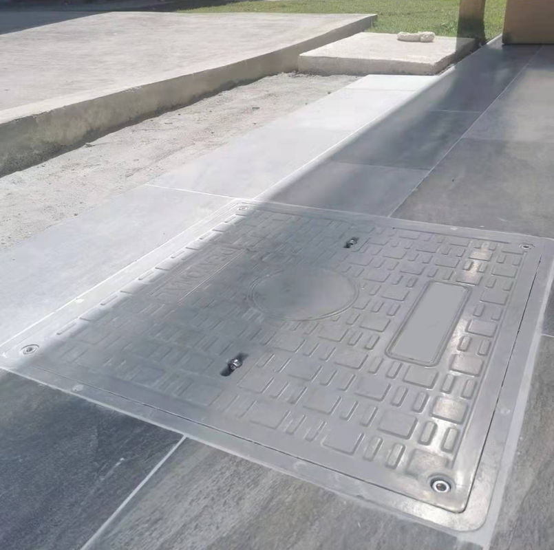 FRP BMC SMC GRP Composite Resin Fiberglass Manhole Cover Square For Garden Road
