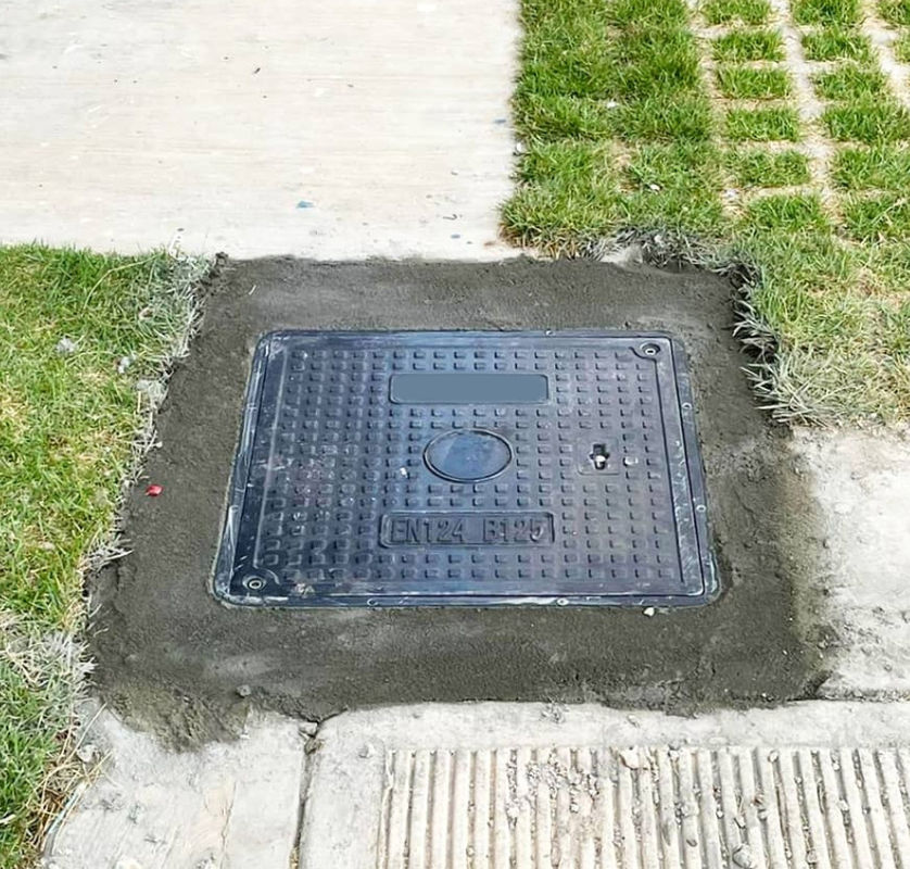 FRP/SMC/GRP Composite Resin Fiberglass Square Manhole Cover For Sidewalk Garden Road (tấm nhựa kết hợp bằng sợi thủy tinh)