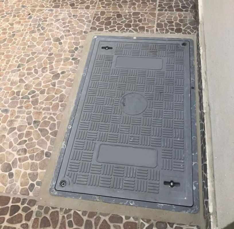 FRP/SMC/GRP Composite Resin Fiberglass Square Manhole Cover For Sidewalk Garden Road (tấm nhựa kết hợp bằng sợi thủy tinh)