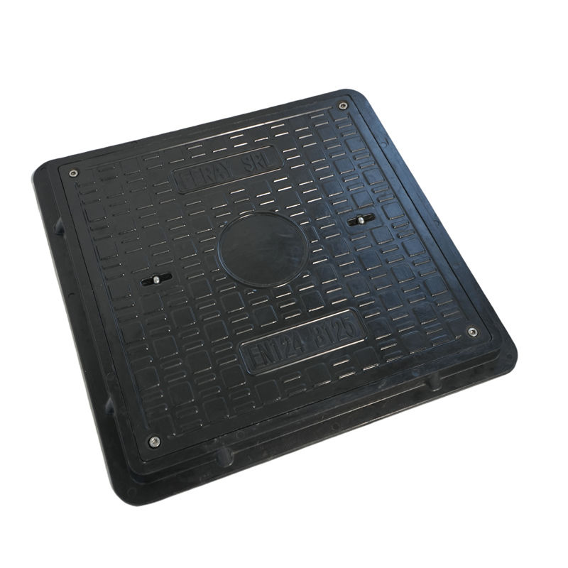 Industrial Composite Manhole Cover with EN124 D400 Standard, Waterproof Sealing Rubber Strips, and Lightweight Easy Installation