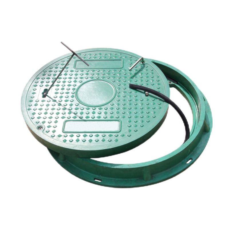 Industrial Composite Manhole Cover with EN124 D400 Standard, Waterproof Sealing Rubber Strips, and Lightweight Easy Installation