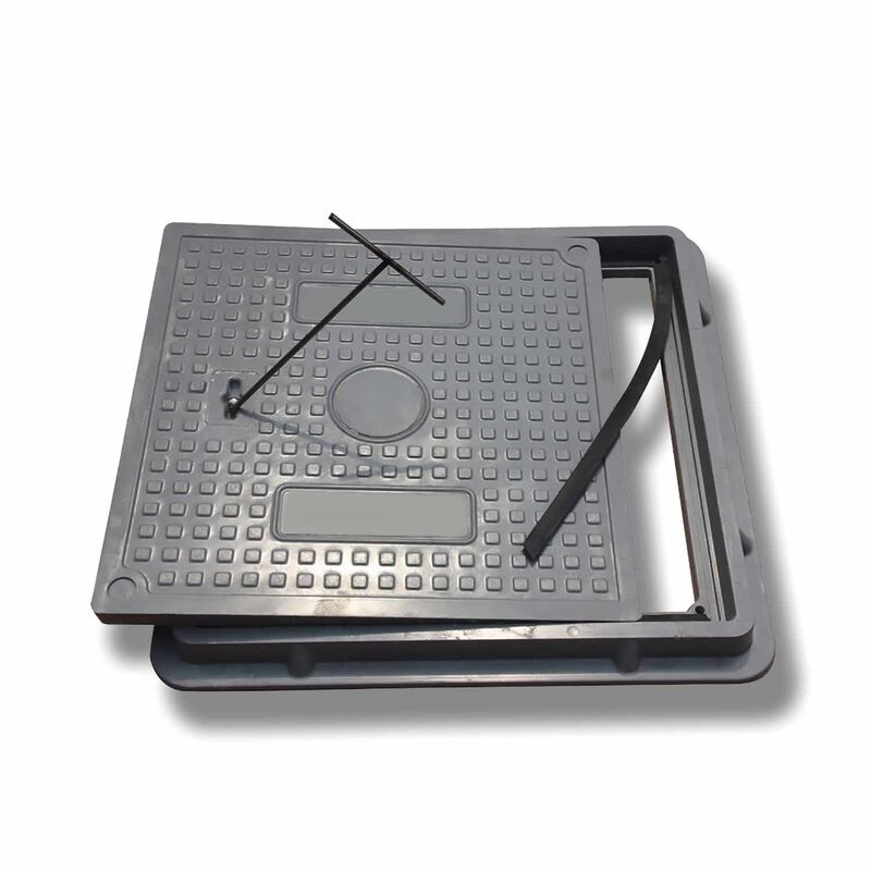 UV Resistant EN124 Certified SMC Manhole Cover with Anti-Slip Surface for Heavy Duty Use