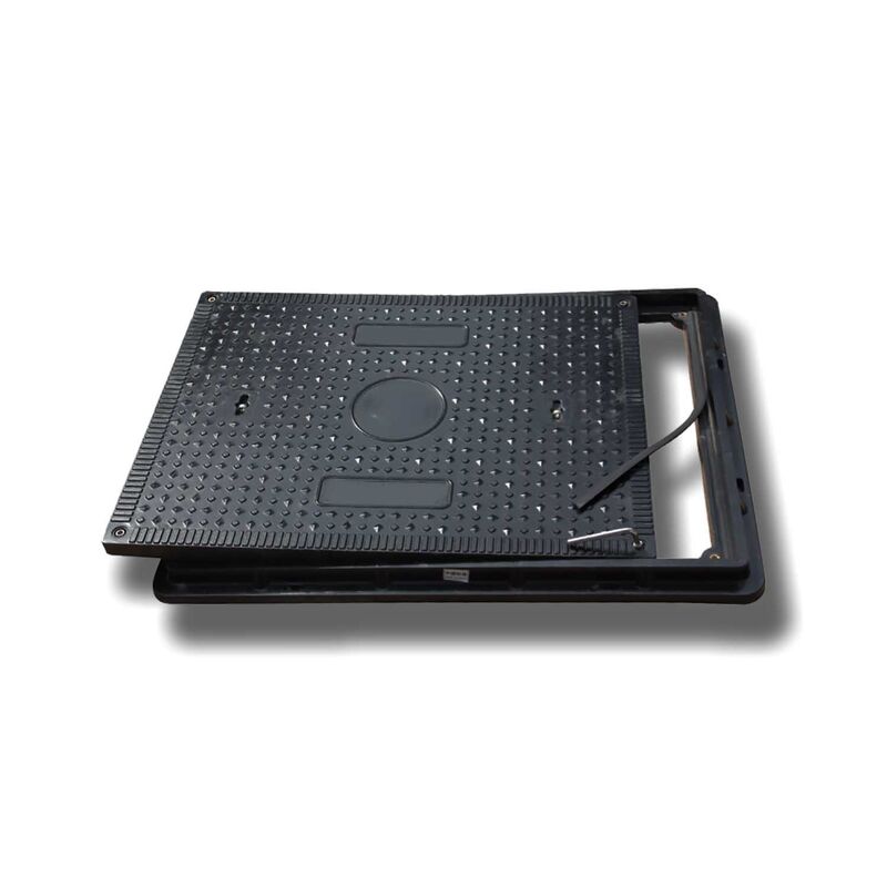 Durable SMC Manhole Cover with 40 Tons Load Capacity, Corrosion Resistant and Anti-slip Surface for Industrial Use