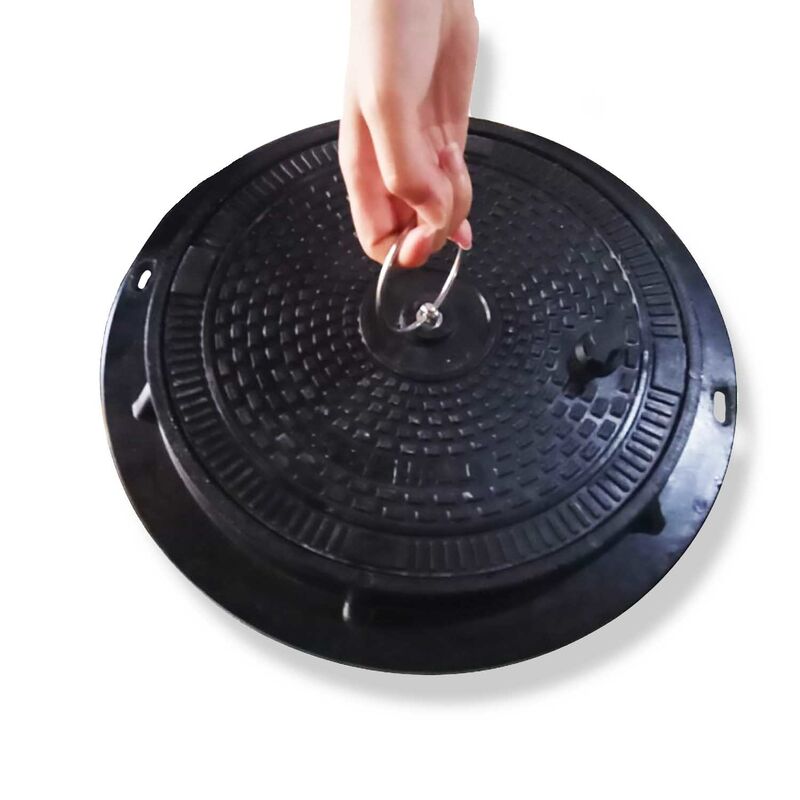 Durable FRP Manhole Cover with 40 Tons Load Capacity, UV Resistant and Anti-Slip Surface for Infrastructure Projects