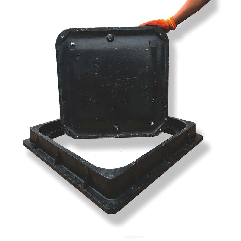 Durable SMC Manhole Cover with 40 Tons Load Capacity, Corrosion Resistant and Anti-slip Surface for Industrial Use