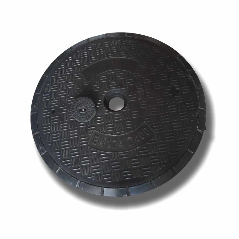 EN124 FRP Composite Manhole Cover – Anti-Theft SMC Cover for Heavy Traffic, Drainage and Utility Projects