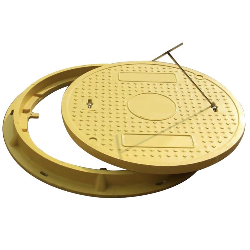Fiberglass Reinforced SMC Manhole Cover with Anti-Theft Design for Embedded Installation