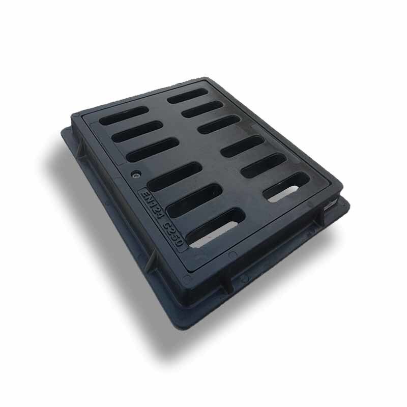 Heavy Duty D400 FRP Composite Manhole Grate Access Cover for Corrosion Resistant Road Applications